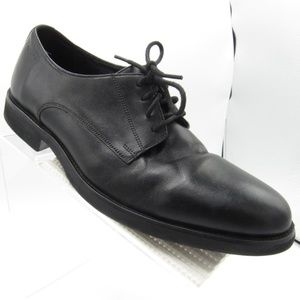 Pronto Size 10 M Black Leather Oxford Mens C3A A16